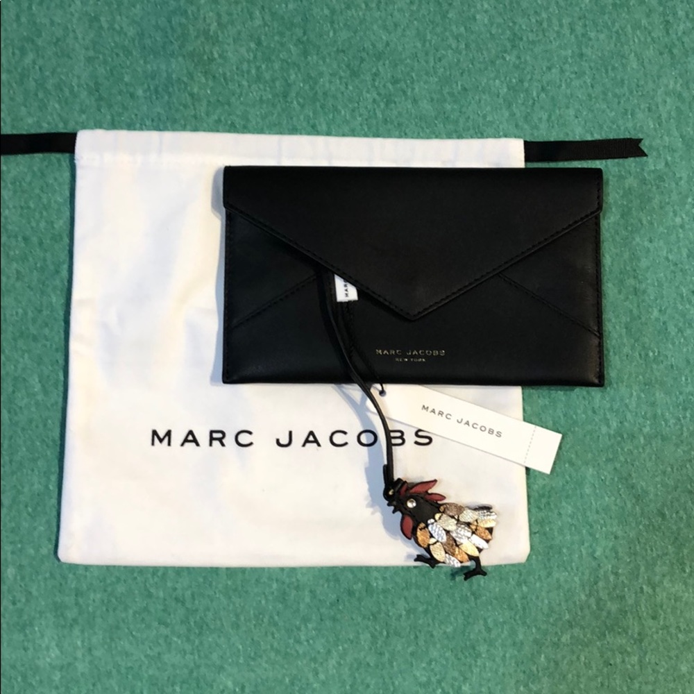 Black Rooster Envelope Purse